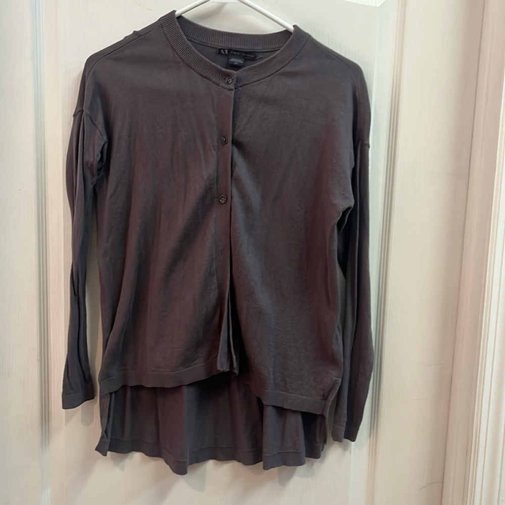 Women’s Armani exchange cardigan size med in brown gray